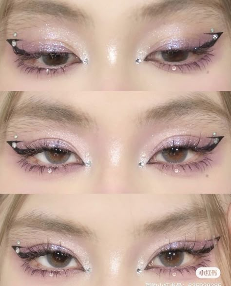 Concert Makeup, Cute Eye Makeup, Doll Eye Makeup, Rave Makeup, Douyin Makeup, Ulzzang Makeup, Swag Makeup, Ethereal Makeup, Pinterest Makeup