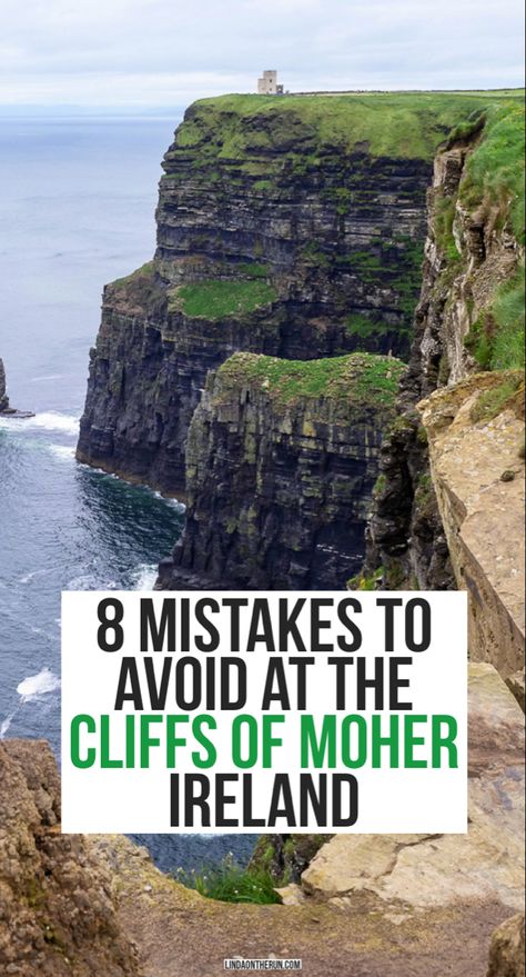 8 big mistakes to avoid at the Cliffs of Moher Ireland| Cliffs of Moher do’s and don’ts| Cliffs of Moher mistakes to avoid| Ireland cliffs| Ireland’s Cliffs of Moher| Things to do at the Cliffs of Moher #ireland #cliffsofmoher #europe #travel Fun Facts About Ireland, Outfits Ireland, Ireland Cliffs, Ireland Travel Tips, Things To Do In Ireland, Driving In Ireland, Cliffs Of Moher Ireland, Trip To Ireland, Ireland Road Trip