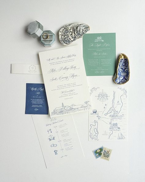 letterpress elegant custom nautical wedding invite design Blind Letterpress, Letterpress Wedding Invitation Suite, Narragansett Rhode Island, Wedding Invitation Suites, Letterpress Wedding Invitation, Invitation Suites, Event Card, Letterpress Wedding, Letterpress Wedding Invitations