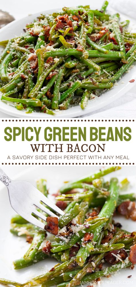 Unique Green Bean Recipes, Green Bean Recipes Spicy, Firehouse Green Beans, Firecracker Green Beans Recipe, Spicy Thanksgiving Sides, Sweet And Spicy Green Beans, Firecracker Green Beans, Spicy Side Dishes, Pole Beans Recipe