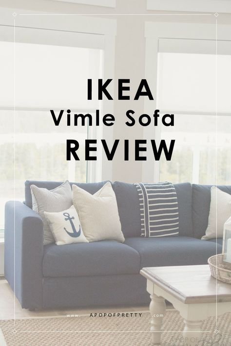 IKEA Vimle Sofa Review Ikea Sofa Reviews, Ikea Vimle Sofa, Vimle Sofa, Rustic Patio Furniture, Ikea Sofa Bed, Ikea Vimle, Coastal Cottage Style, Pallet Patio Furniture, Pallet Patio