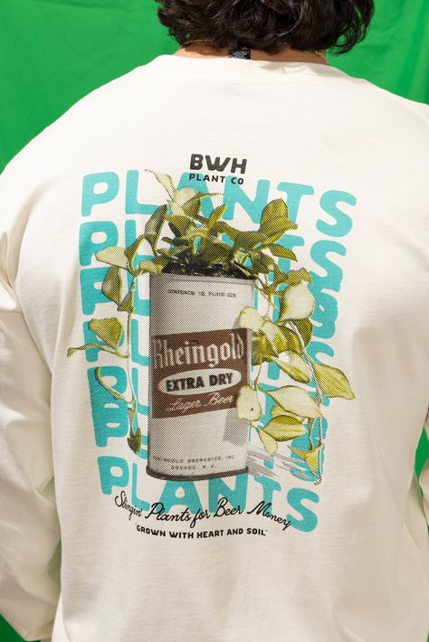 "Slingin' plants for beer money" Long Sleeve Shirt, because who needs a real job when you can hustle greenery for cold brews? Crafted for those who live life on the edge of hilarity, this shirt is the ultimate conversation starter. Made from 100% combed cotton, it offers a relaxed fit for optimal comfort and style. So grab a brewski and enjoy your new shirt knowing it was "Grown with Heart and Soil." Unisex Style Crew neck 100% combed cotton Regular fit Preshrunk to minimize shrinkage Note: BWH Beer T-shirt, Beer Merchandise Ideas, Brewery Merch, Beer Merch, Craft Beer Brands, Beer Merchandise, Brewery Design, Life On The Edge, Senior Project