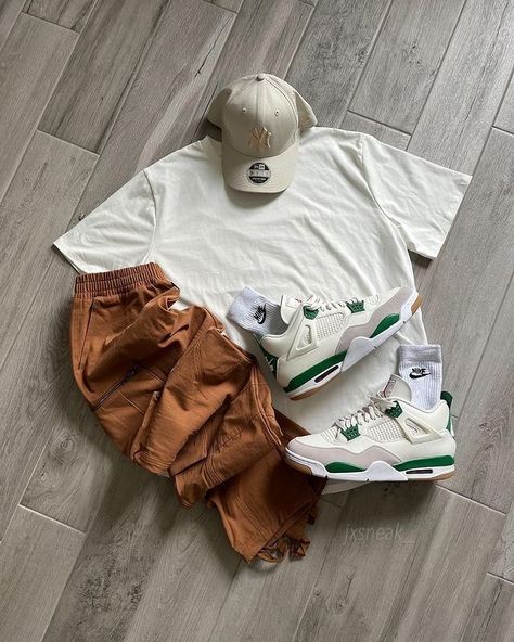 Jordan 4 Sb Pine Green Outfit, Jordan 4 Pine Green Outfit, Jordan Retro 4 Outfits, Pine Green Outfit, Jordan 4 Retro Outfit, Jordan 4 Outfit Men, Jordan 4 Pine Green, Sb Outfits, Bf Outfits