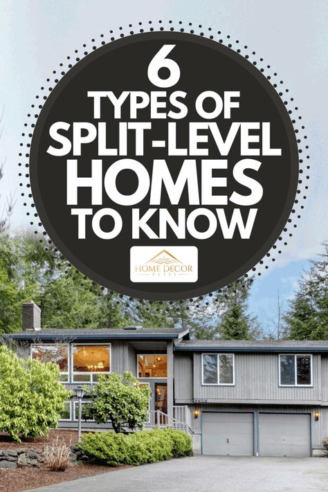 6 Types Of Split-Level Homes To Know Split Level Entryway Decor, Split Foyer Remodel Exterior, Split Level House Remodels, Tri Level Remodel, Split Level Homes, Split Level House Design, Split Foyer Remodel, Split Level Home Designs, Split Level House Exterior