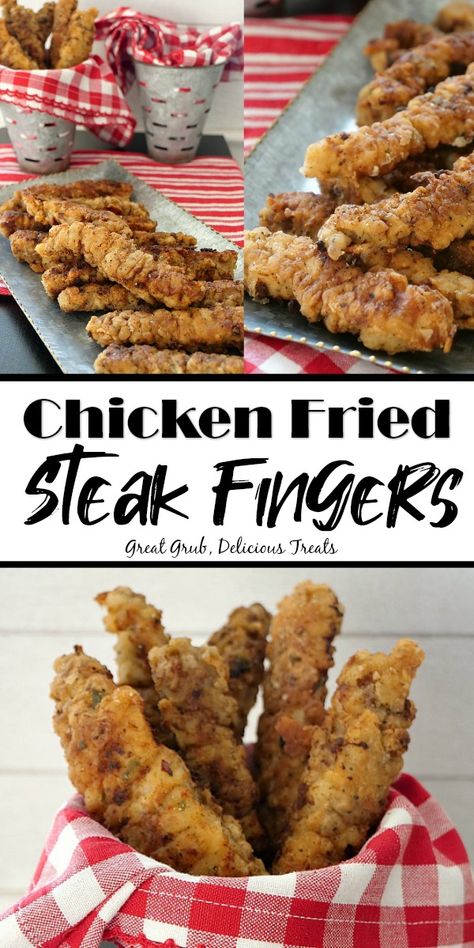 Chicken Fried Steak Fingers, Fried Steak Fingers, Steak Fingers, Resep Burger, Chicken Fried Steak Recipe, Fried Steak Recipes, Fried Steak, Chicken Fried Steak, Chicken Steak