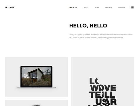 holver-minimal-portfolio-wordpress-theme Minimal Portfolio Website Design, Wordpress Portfolio Design, Modern Minimal Web Design, Minimal Portfolio Website, Minimalistic Website Design, Free Portfolio Template, Wordpress Theme Free, Wordpress Portfolio, Wordpress Theme Portfolio