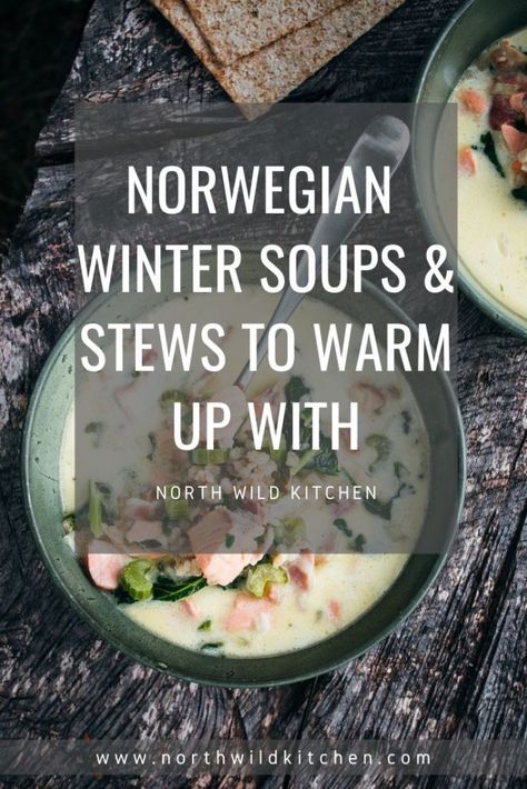 Norwegian Stew Recipes, Winter Stews Comfort Foods, Norwegian Cream Soup, Traditional Scandinavian Food, Norwegian Soup Recipes, Norwegian Fish Soup, Norwegian Dinner Recipes, Scandinavian Christmas Food, Norwegian Soup