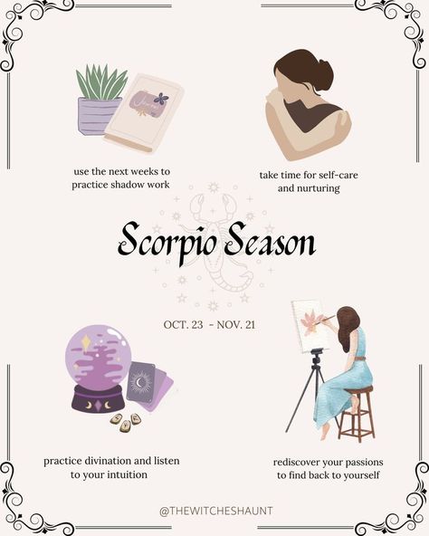 Scorpio Season Aesthetic, Scorpio Season Is Here, November Magick, Inner Energy, Moon Names, Astrology Scorpio, Horoscope Tattoos, Wiccan Magic, Happy November