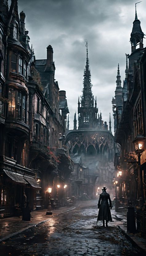 Gothic Steampunk Architecture, Dark Village Aesthetic, Bloodborne Architecture, Eldritch City, Twisted Architecture, Eldritch Horror Aesthetic, Gothic Kingdom, Bloodborne Aesthetic, Dark Victorian Aesthetic