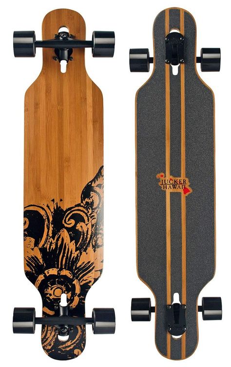 JUCKER HAWAII Longboard Skateboard New HOKU - Fiberglass Bamboo Construction Long Skateboards, Pintail Longboard, Drop Through Longboard, Best Longboard, Longboard Design, Longboard Decks, Longboard Skateboard, Surfboard Art, Cool Skateboards