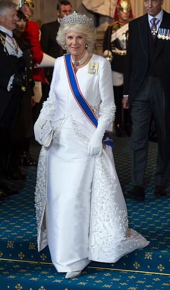 Camilla, Duchess of Cornwall at The State Opening of Parliament on May 18, 2016 in London. Camila Parker, The Queen Of England, Prinz Charles, Rainha Elizabeth Ii, Camilla Duchess Of Cornwall, Queen Consort, Reine Elizabeth Ii, Prince Charles And Camilla, Camilla Parker Bowles