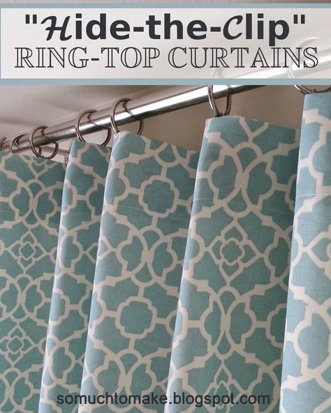 My favorite curtain hardware for function is probably the ring-top. It consistently slides smoothly and is a cinch to put up and take down. Ring-top has NOT bee… Pergola Curtains, No Sew Curtains, Drop Cloth Curtains, Curtain Clips, Custom Drapes, Curtain Hardware, Lace Curtains, Rod Pocket Curtains, Drop Cloth