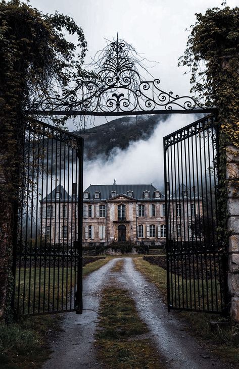 Truly Devious Characters, Manor Aesthetic, Dark Mansion, Gothic Manor, Chateau De Gudanes, Magnolia Stellata, Mansion Aesthetic, Gothic Mansion, Hollow Boys