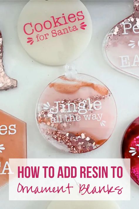 Ideas For Acrylic Blanks, How To Make Resin Christmas Ornaments, How To Get Bubbles Out Of Resin, How To Make Resin Ornaments, Acrylic Blank Christmas Ornaments, Personalized Acrylic Christmas Ornaments, Christmas Resin Crafts To Sell, How To Make Acrylic Ornaments, Acrylic Blank Ornaments