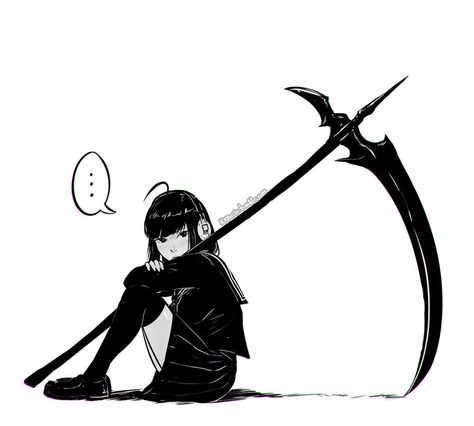 Girl With Scythe, Anime Scythe, Base Girl, Best Drawing Ideas, Best Drawing, Anime Base, Fantasy Images, Character Poses, Cyberpunk Art