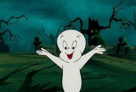 Casper Halloween Showpiece, Aesthetic Halloween Wallpaper, Casper Ghost, Old Cartoon Shows, Casper The Friendly Ghost, Morning Cartoon, Friendly Ghost, Aesthetic Halloween, Pinturas Disney