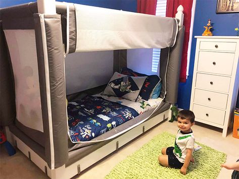 Toddler Bed Tent Boys, Safety Beds For Special Needs, Toddler Safe Bedroom, Sleep Safe Bed, Special Needs Bed, Sensory Bed, Enclosed Bed, Sensory Bedroom, Bed Tents