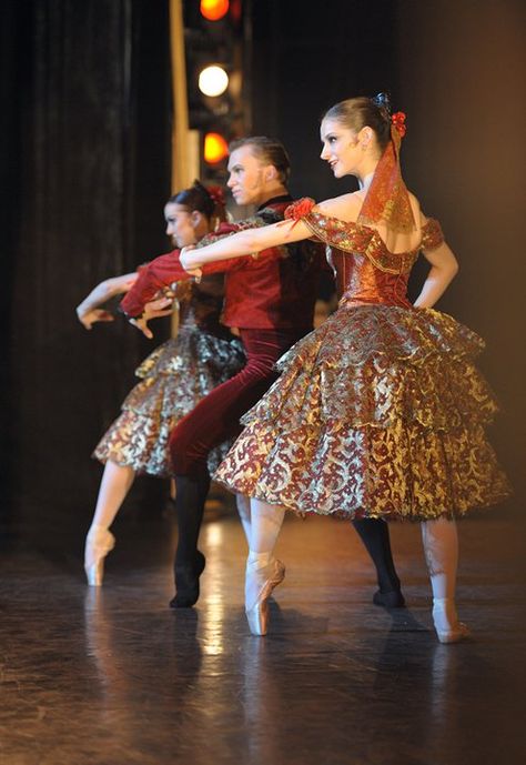 Spanish Chocolate from English National Ballet's Nutcracker. Photo by Laurent Liotardo Nutcracker Photography, Spanish Ballet Costumes, Spanish Nutcracker, Nutcracker Spanish, Arabian Dance, Spanish Chocolate, Nutcracker Ballet Costumes, Spanish Ballet Tutu, Pacific Northwest Ballet Nutcracker