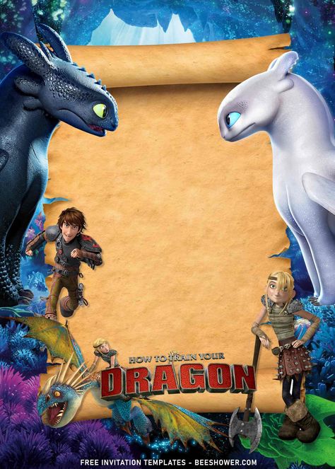 Awesome 8+ How To Train Your Dragon Birthday Invitation Templates Dragon Birthday Theme, Dragon Party Invitations, Dragon Birthday Party Invitations, Dragon Birthday Invitations, Dragon Birthday Party, Happy Birthday Banner Printable, Dragon Birthday Parties, Dragon Birthday, Dragon Party