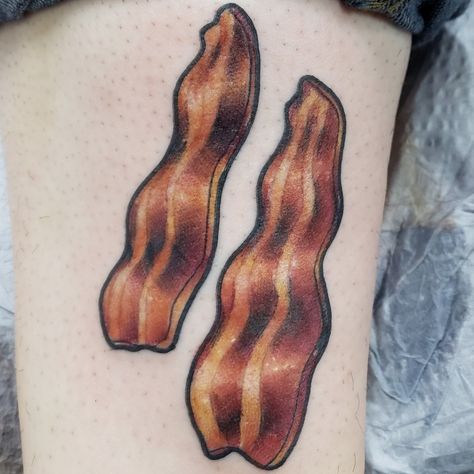 Bacon Tattoo, Emoji Party, Book Tattoo, Maybe Someday, Ink Tattoo, Bacon, Tattoos, Bed