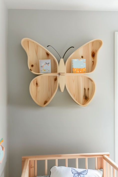 32 Cute Butterfly Nursery Ideas for a Charming Room Girl Nursery Accessories, Simple Butterfly Nursery, Floral And Butterfly Nursery, Baby Girl Nursery Inspiration, Butterfly Theme Nursery Girl, Butterfly Garden Nursery, Vintage Butterfly Nursery, Whimsical Baby Girl Nursery, Pastel Nursery Girl