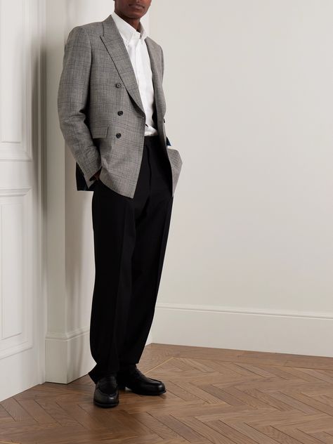 EXCLUSIVE AT MR PORTER. Paul Smith is a go-to brand for impeccable tailoring. This double-breasted blazer is cut from a wool and linen-blend and patterned with subtle Prince of Wales checks. Suit Jacket For Men, Jacket For Men, Breasted Blazer, Double Breasted Blazer, Prince Of Wales, Paul Smith, Mr Porter, Gray Jacket, Linen Blend