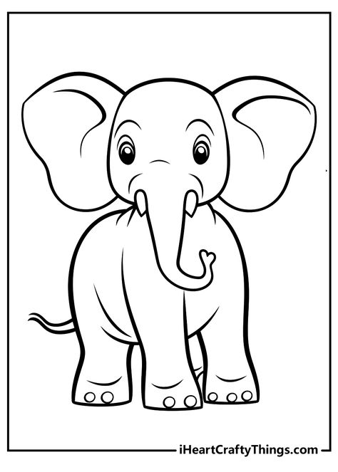 Elephant Coloring Pages Elephant Sketch Simple, Elephant Simple Drawing, Simple Elephant Drawing, Elephant Line Art, Baby Elephant Pictures, Elephant Line Drawing, Pokemon Cakes, Western Centerpieces, Baby Elephant Drawing