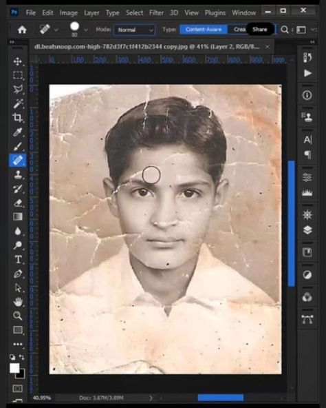 Adobe Photoshop Blogger🔵 on Instagram: ""Photo Restoration In Photoshop "🤯💥 . . An Amazing Tutorial By @gvsser . . . . . . . . . . . . . . . . . . . . . . . . . .(DM for credit or removal/ No copyright intended/ All rights are reserved & belongs to their respective owners) . . . . . . . . . . . . . . . . . . . . . . . #madewithphotoshop #ShortTutorial . . . . #photoshop2022 #designinspiration #photoshoptutorials #graphicdesigner #creative #photography #digitalart #lightroom #Adobe #Art #Desig Whatsapp Profile Picture, Photo Restoration, Graphic Design Photoshop, Design Photoshop, Photoshop Tips, Photo Retouching, Graphic Design Tutorials, Photoshop Tutorial, Graphic Design Typography