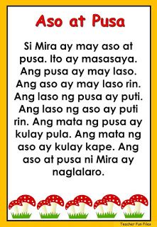 Teacher Fun Files: Tagalog Reading Passages 2 Babasahin Tagalog Grade 1, Remedial Reading In Filipino, Tagalog Story, Tagalog Reading, Kindergarten Alphabet Worksheets, Maikling Kwento, Reading Comprehension Grade 1, Reading Practice Worksheets, Elementary Reading Comprehension