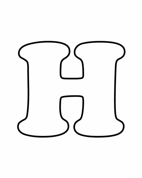 Letter H - Free Printable Coloring Pages Lds Coloring Pages, Kids Activity Center, Free Printable Alphabet, Coloring Letters, Abc Coloring Pages, Printable Alphabet Letters, Abc Coloring, Free Printable Letters, Printable Alphabet