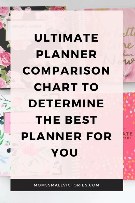 The Ultimate Planner Comparison To Help You Find Your Best Planner Best Planners For Moms, Day Designer Planner, Ultimate Life Planner, Simplified Planner, Better Organization, Best Planner, Planner Review, Types Of Planners, Season Of Life