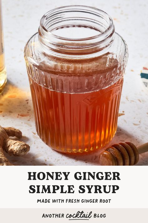 Whether you're shaking up a classic Penicillin cocktail, homemade margarita, or experimenting with your own creation, this ginger and honey syrup is the secret ingredient you need. Try using this golden elixir to add a touch of sophistication and warmth to your cocktails this season. Dutch Honey Syrup, Penicillin Cocktail, Homemade Margaritas, Cocktail Syrups, Honey Water, Homemade Cocktails, Ginger Syrup, Homemade Syrup, Honey Syrup