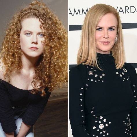 Nicole Kidman, Jennifer Lopez, and More Stars You Forgot Have Naturally Curly Hair Nicole Kidman Natural Hair, Jennifer Lopez Curly Hair, Relaxed Curly Hair, Curly Vs Straight Hair, Nicole Kidman Hair, Curly Hair Celebrities, Julia Louis Dreyfus, Naturally Curly Hair, Wavy Style