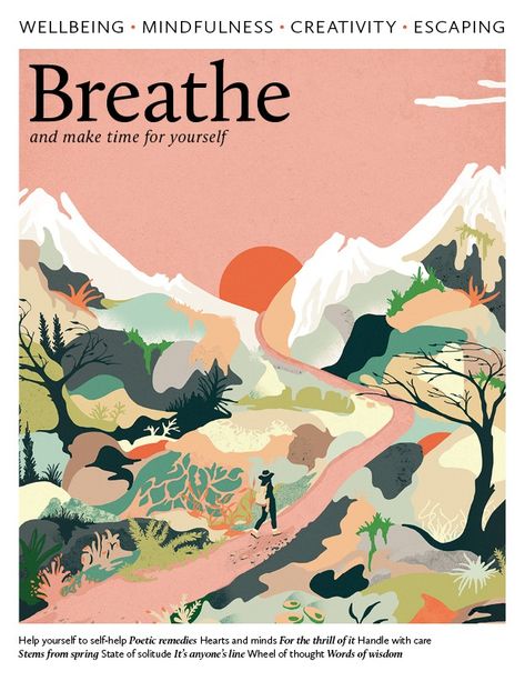 Resilience Illustration, Breathe Magazine, Graphic Wall Art, Plakat Design, Magazine Illustration, Landscape Illustration, Nature Illustration, Editorial Illustration, Wall Collage