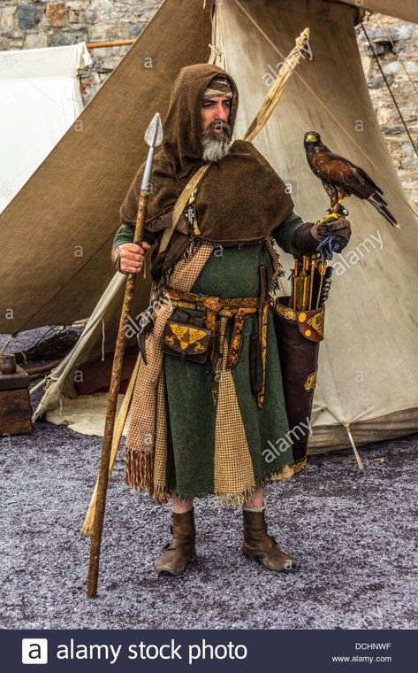 Hunter gatherer, Stock Photo Unicorn Hunter, Medieval Archer, Hunter Costume, Medieval Clothes, Hunter Gatherer, Historical People, Knight Armor, Steampunk Costume, Medieval Clothing