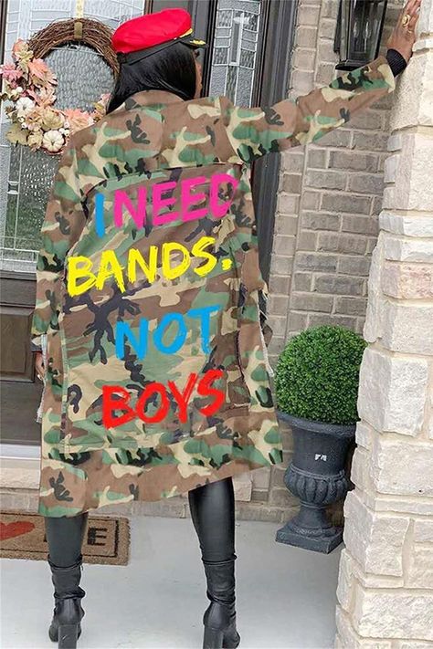 Sexy Camouflage Jacket for Women Army Fatigue Long Cargo Jackets Trench Coat Plus Size Army Fatigue Jacket, Army Fatigue, Style Letters, Camouflage Jacket, Mermaid Blanket, Casual Outerwear, Cargo Jacket, Camo Jacket, Print Coat