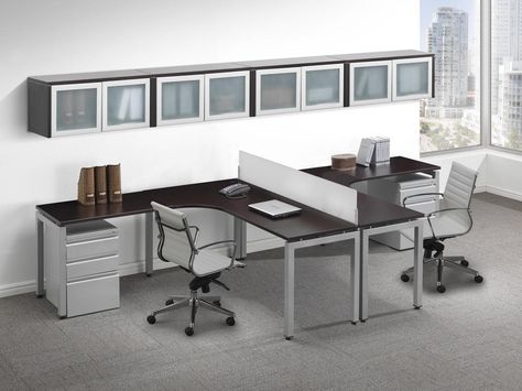 These T Shaped desks are perfect for home offices or businesses! https://goo.gl/SXFwUH Home Office 2 Desks Layout, T Shaped Desk For Two, Office For Two People Layout, Home Office 2 Desks, T Shape Desk, Home Office For Two People, T Shaped Desk, Storage Desks, Desk For Two