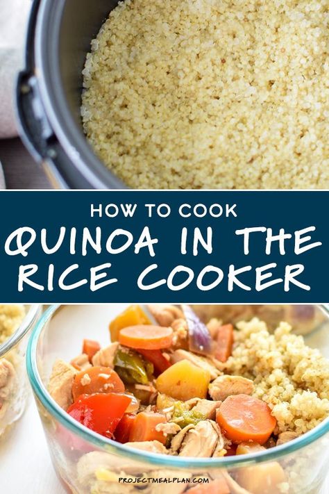 Quinoa In Rice Cooker, Cooking Quinoa, Rice And Quinoa, Fluffy Quinoa, Perfect Quinoa, Pasta Side, Rice Maker, Cook Quinoa, Quinoa Rice