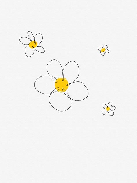 Daisy Illustration Simple, Daisy Flower Drawing Simple, Daisy Logo Design, Daisy Icon, Daisy Flower Drawing, Bloom Logo, Daisy Logo, Healing Logo, Baby Planner