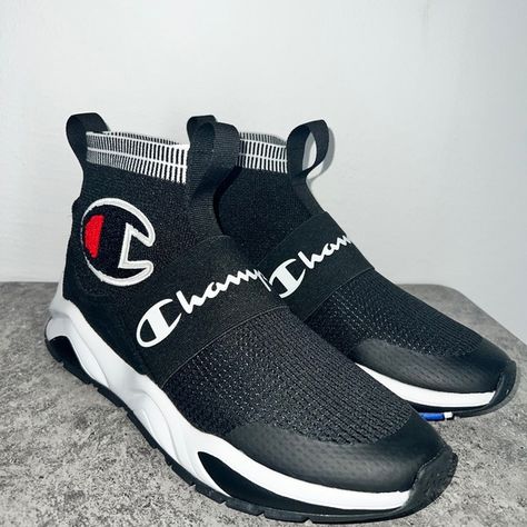 Unisex Champion Shoes Champion Black Shoes, Tenis Champion, Champion Shoes, Champion Brand, Champion Logo, Logo Black, Black White Red, Athletic Shoes, Size 10