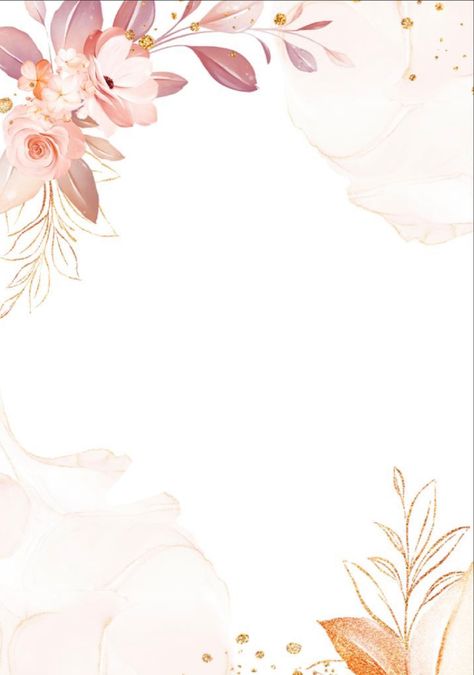 Flower Background Wallpaper Landscape, Wedding Illustration Card, Floral Watercolor Background, Wedding Reception Backdrop, Digital Invitations Wedding, Floral Invitations Template, Invitation Background, Floral Border Design, Wallpaper Nature Flowers