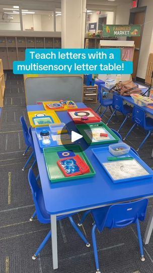 36K views · 765 reactions | In my preschool classroom, you won't find worksheets! Instead, I embrace a hands-on, interactive approach to teaching letters at our multisensory letter table. 🎨🔤 Join me as I showcase how we explore the alphabet through engaging activities that stimulate sight, touch, and movement. From tactile letter tracing to fun games, discover how this immersive method makes learning letters enjoyable and effective for young learners! Find these resources on my website preschoolvibes.com | Preschool Vibes Language Activities For Preschoolers, Teacher Table, Teaching Letters, Alphabet Activities Preschool, Preschool Letters, Tracing Letters, Learning Letters, Language Activities, Alphabet Activities