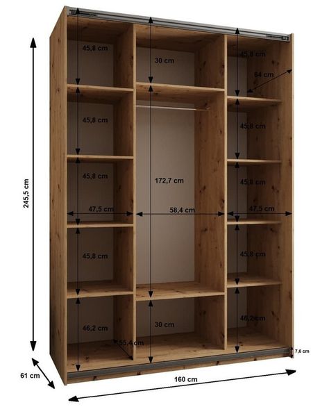 Fresh arrival! Behold the exceptional Trosa I Sliding Door Wardrobe 160cm, now available at an irresistible price of £577.99 #homedecor #furnituregold #goldfurniture #livingroom #ukfurniture #homeandgarden #furnituregolduk #freedelivery Single Wardrobe Design, Wardrobe Inside Design, Wardrobe Management, Living Room Armoire, Space Efficiency, Sliding Door Wardrobe, Mirrored Door, Hallway Cabinet, Bulky Sweaters