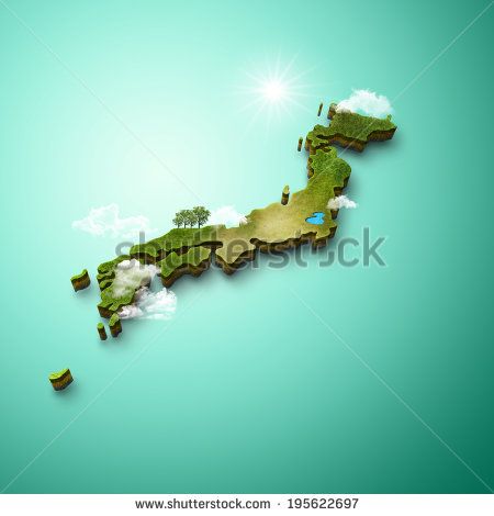 3D Map of Japan Map Of Japan, 3d Map, Japan Art, 3d Objects, Stock Illustration, Royalty Free Stock Photos, Every Day, Stock Images, Map