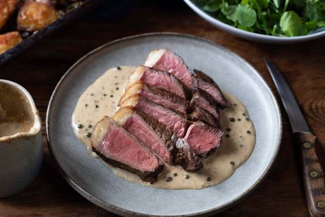 Green Peppercorn Sauce Recipe By Henry Harris Green Peppercorn Sauce, How To Cook Gammon, Peppercorn Sauce Recipe, Triple Cooked Chips, Gammon Steak, Cumberland Sausage, Pork Sauce, Green Peppercorn, Bread Sauce