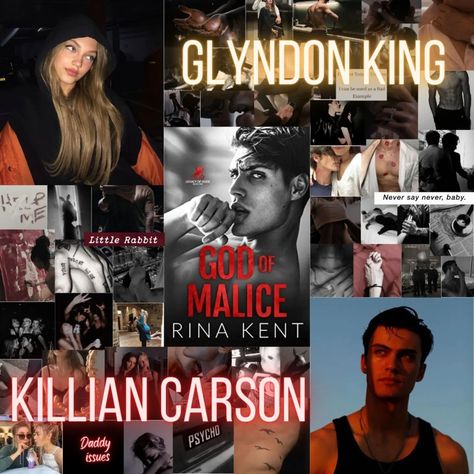 God of Malice Killian Carson & Glyndon King Legacy of Gods (Book 1) Ratings: 4⭐ & 4🌶 Review: God of Malice was my first book by Rina Kent. I loved it thoroughly (you can question my morals later.) Coz it was something new from what i'd been reading. The spice was spicing the plot was plotting and the characters were awesome. I also loved the fact that towards the end of it all RK did not spill all the beans and respected her readers' choice to eneter her world through this series. Reco... Glyndon King And Killian Carson, God Of Legacy, God Of Malice Glyndon And Killian, God Of Malice Rina Kent, Killian Carson, Glyndon King, God Of Malice, Legacy Of Gods, My First Book