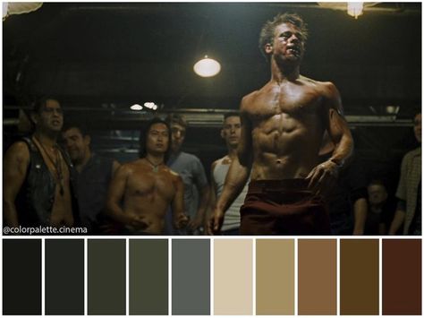 David Fincher Color Palette, The Fighter Movie, Movie Palette, Movie Color Palette, Tyler Durden, David Fincher, Club Color, Mood And Tone, Better Day