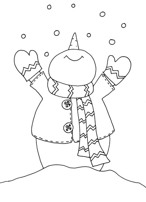 Juleverksted For Barn, Snowman Embroidery, Motifs D'appliques, Redwork Patterns, Snowman Coloring Pages, Christmas Embroidery Patterns, صفحات التلوين, Christmas Applique, Christmas Embroidery Designs