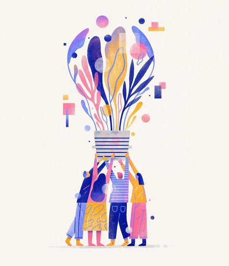 People & Ideas by Brad Cuzen Brad Cuzen, Ui Illustration, العمل الجماعي, Idea Illustration, Birth Doula, Flat Design Illustration, People Illustration, Street Art Graffiti, Illustrations And Posters