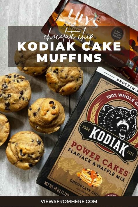 Looking for a healthy chocolate chip muffin recipe? Check out this easy-to-make Kodiak Cake muffins packed with protein and flavor. Healthy Protein Chocolate Chip Muffins, 1 Point Protein Muffins, Pancake Muffins Kodiak Cakes, Healthy Muffin Recipes Protein, Healthy Kodiak Pancakes, Ww Chocolate Kodiak Muffins, Ww Chocolate Chip Muffins, Kodiak Chocolate Chip Pancake Mix Recipes, Protein Donuts Kodiak Cakes